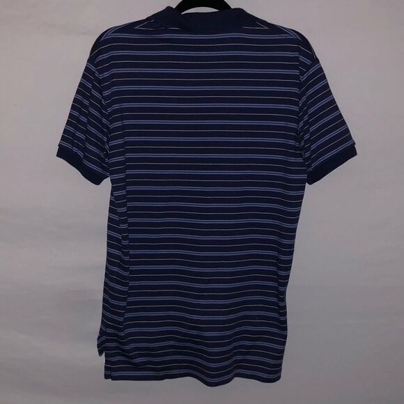 Men's Polo Ralph Lauren Navy Blue Striped Polo Shirt - Picture 6 of 6